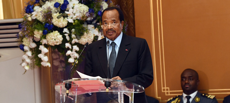 Paul Biya, président en exercice de la Cemac