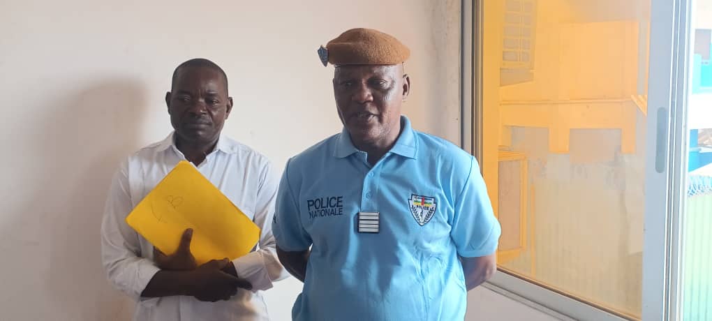 Chief Commissioner Eric Dangala responding to the press Chief Commissioner Eric Dangala responding to the press